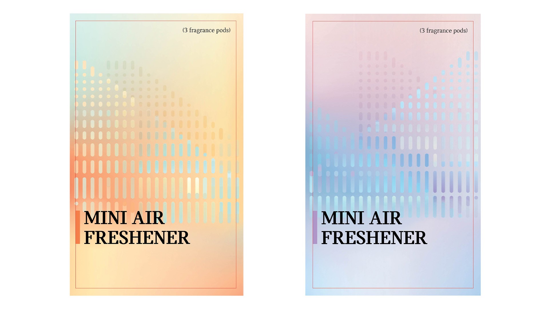 MINI Natural Air Refill pack with three fragrance sticks, each in an airtight sachet.